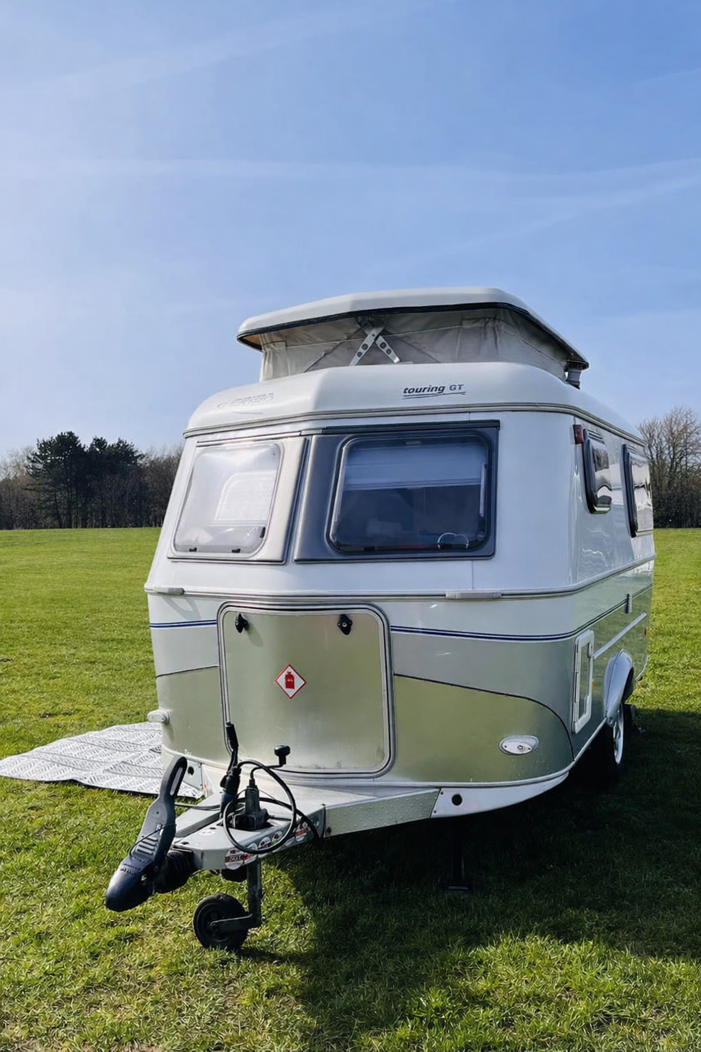 Plum the Eriba in a green field